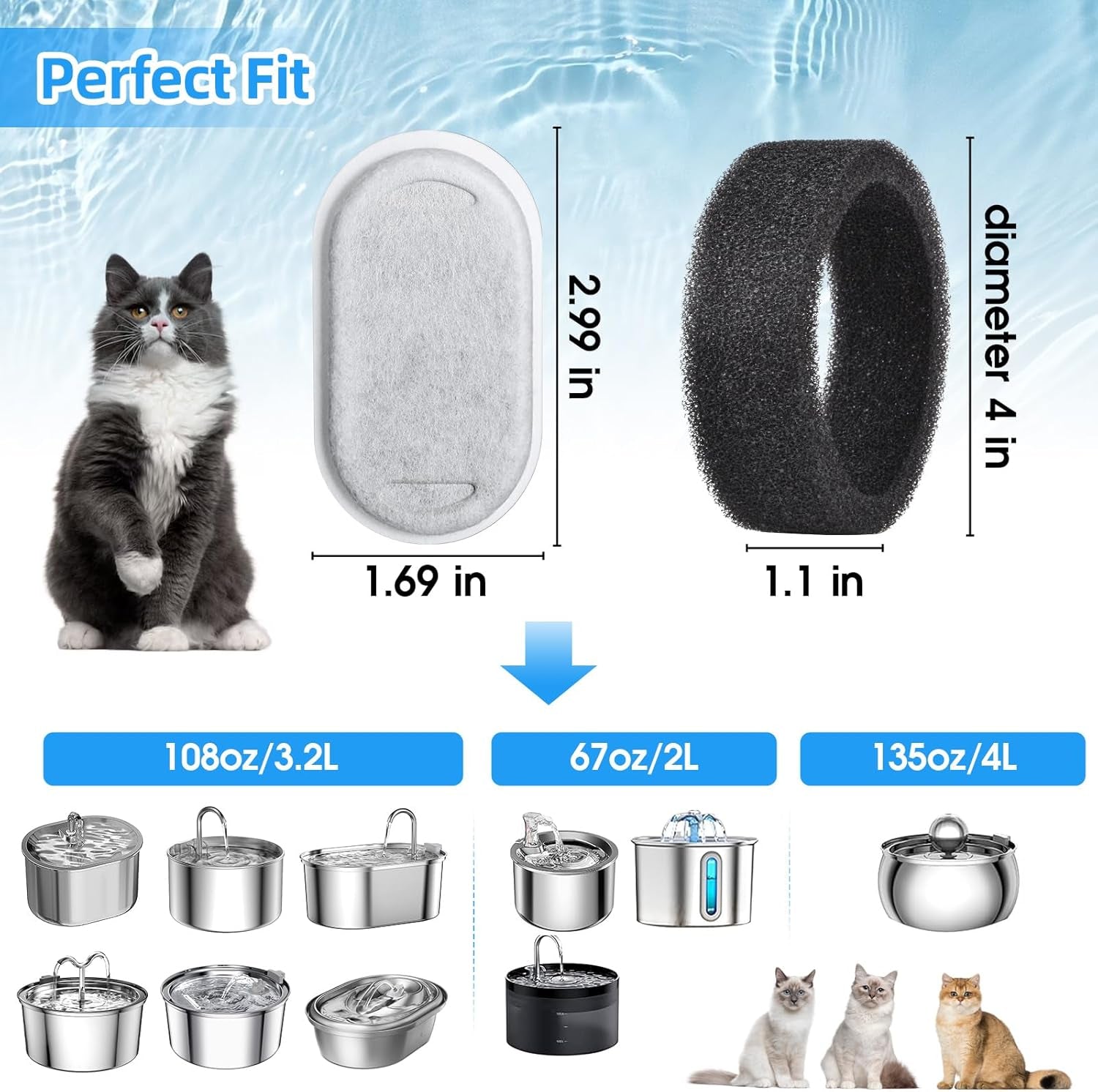 40-pack-cat-water-fountain-filters-cat-fountain-replacement-filters-for-stainless-steel-108-3-2l-67oz-2l-adjustable-water-flow-pet-water-fountain20-pack-pet-water-filter-refills-20-pack-sponges