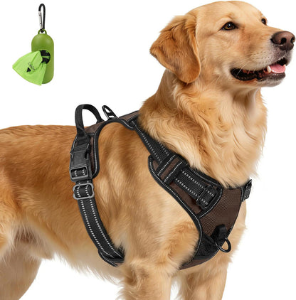 Joytale No Pull Dog Harness Medium Sized Dog, Front Clip, Black | Grab Handle for Instant Control, Padded & Adjustable Vest, Sturdy Metal D-Rings, for Safe Training & Daily Walking36