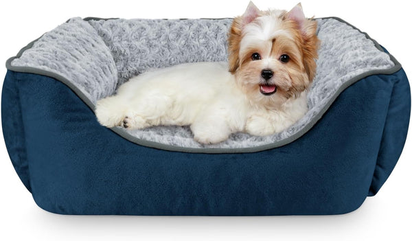 JOEJOY Rectangle Dog Bed for Large Medium Small Dogs - Washable Orthopedic Sofa Bed, Soft Breathable Puppy & Pet Cuddler, Durable Calming Dog Bed with Anti-Slip Bottom, Multiple Sizes, Beige32