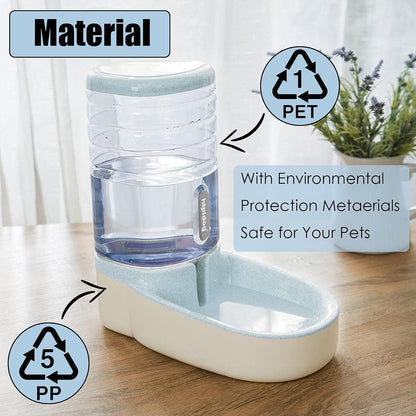 Kathson Automatic Cats Water Dispenser 1 Gallon Gravity Dogs Water Station Feeder Large Capacity Pet Drinking Bowls for Kitten Puppy4