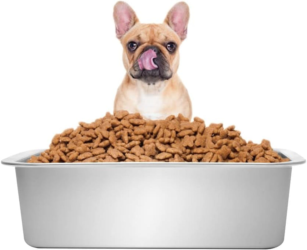 kichwit-1-8-gallons-large-dog-bowl-stainless-steel-pan-food-grade-dishwasher-safe