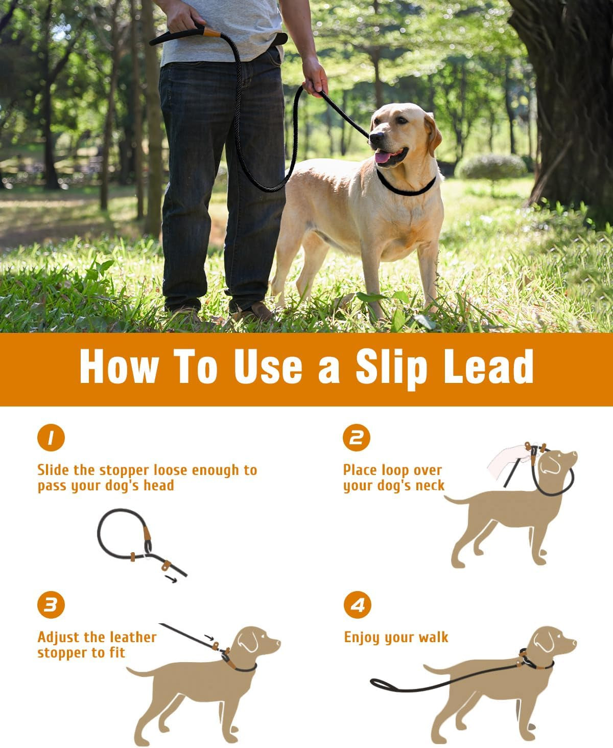 lynxking-dog-leash-slip-lead-5-6-8-ft-dog-training-leash-strong-heavy-duty-rope-no-pull-training-lead-leashes-for-dogs