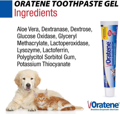 Pet King Brands ZYMOX Oratene Brushless Toothpaste Gel for Dogs and Cats, 2.5Oz4