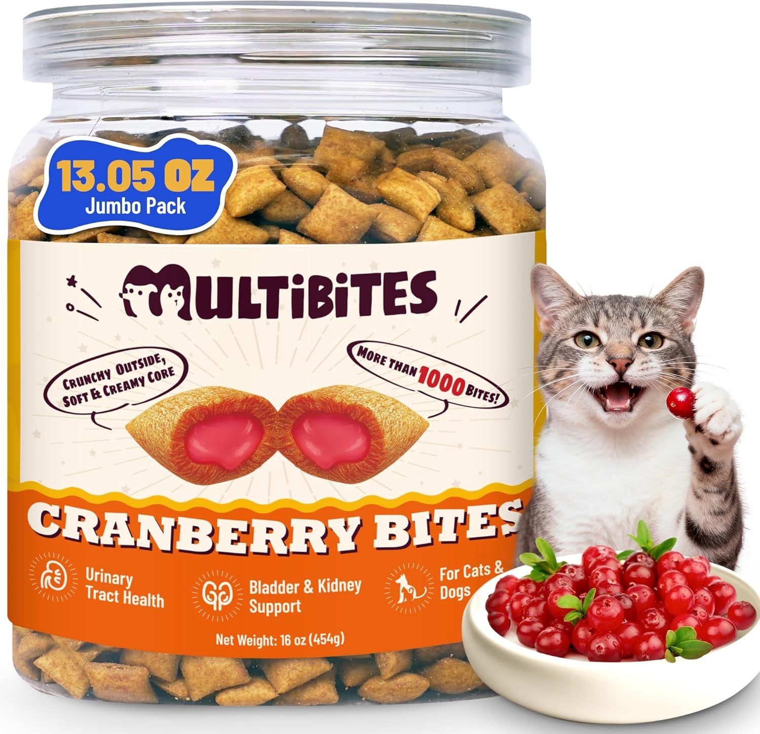 cranberry-cat-treats-for-urinary-tract-chicken-flavor-13-05oz-urinary-tract-cat-treats-healthy-for-uti-kidney-support-bladder-control-crunchy-urinary-cat-treats-for-indoor-cats