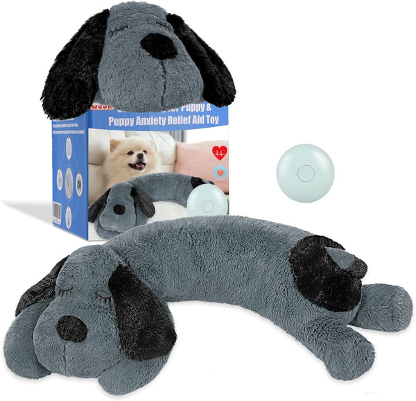 WEOK Heartbeat Puppy Toy, Comfort Cuddler Pillow, Dog Anxiety Relief Calming Aid,Heartbeat Stuffed Toy for Dogs,Puppy Heartbeat Toy Sleep Aid,Dog Heartbeat Toy for Pet17