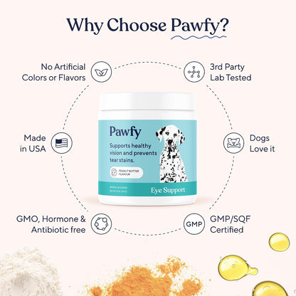 Pawfy Eye Support Soft Chews | Prevent Tear Stains | Support Eyesight | Overall Eye Health | with Luthein, Krill Oil & Astaxanthin6