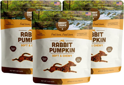 Smart Cookie Healthy Soft Dog Treats - Rabbit & Pumpkin - Grain Free Limited Ingredient Training Treats for Dogs with Sensitive Stomach & Allergies, Natural Novel Protein, Made in the USA (5Oz.)11