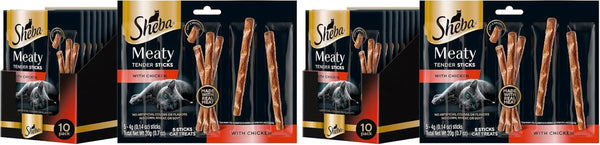Sheba Meaty Tender Sticks Cat Treats, Chicken, Salmon, & Tuna, 70 Count | Chicken, Tuna & Salmon Flavor, Real Meat, Healthy Fats & Fatty Acids, Essential Amino Acids, Soft Texture, No Artificial Dyes15