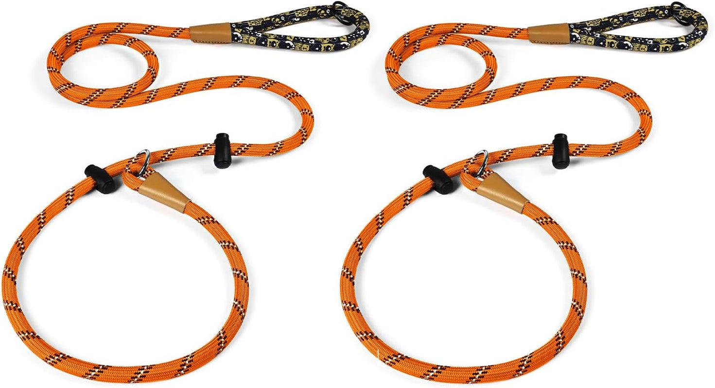 lynxking-slip-lead-dog-leash-reflective-heavy-duty-comfortable-strong-rope-for-large-medium-small-dogs-no-pull-pet-training-light-green-large-1-2in-x-6ft-slip-lead