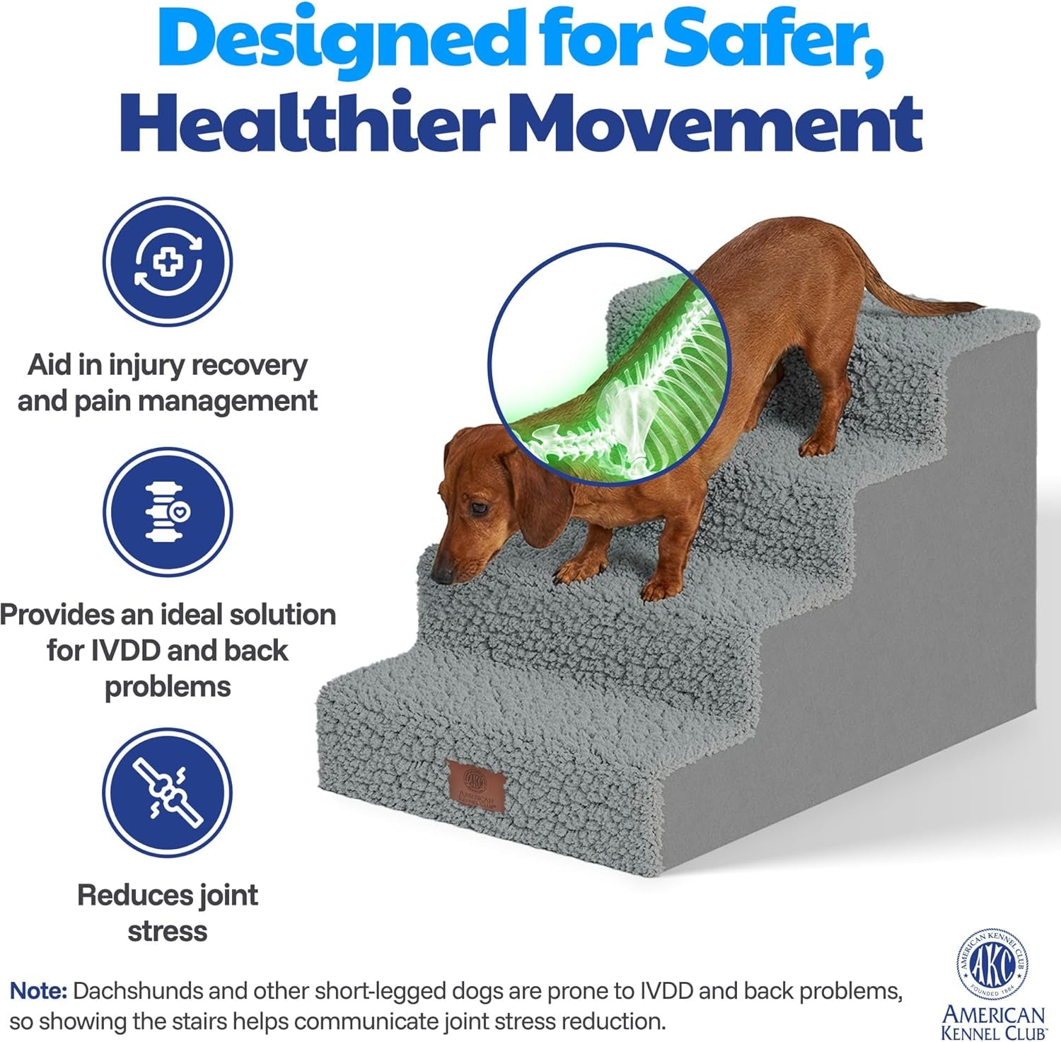 akc-4-step-pet-stairs-for-beds-couch-built-for-small-dogs-small-breeds-long-back-senior-dogs-lightweight-soft-non-slip-washable-no-tool-assembly-supports-35-lbs-16x24x14-2-in-foldable-non-slip-pet-steps-with-washable-cover-and-no-tool-assembly-for-long-back-and-senior-dogs