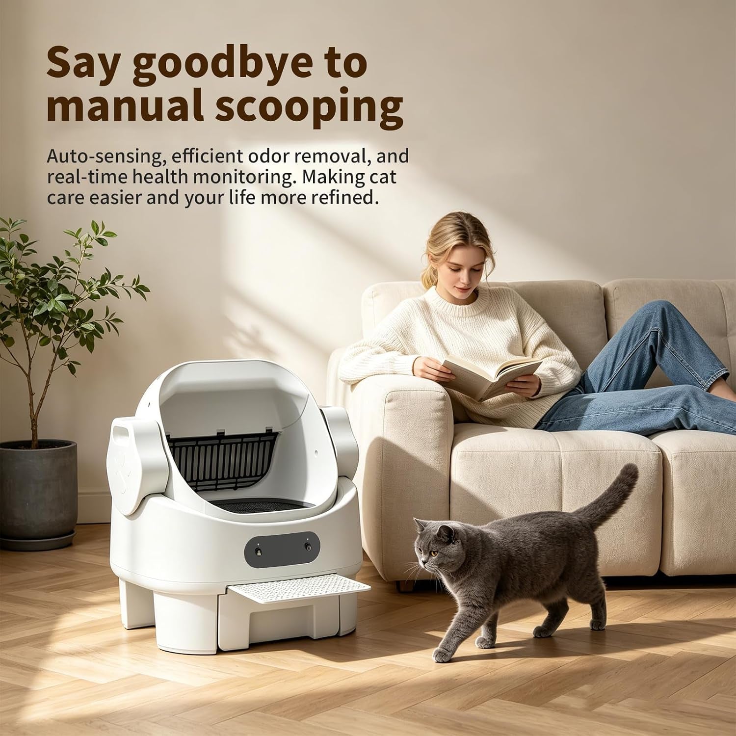 automatic-self-cleaning-litter-box-open-top-microwave-radar-white-multi-sensor-safety-large-waste-bin-whisper-quiet-easy-setup-rinse-clean-in-seconds-for-multi-cat-homes
