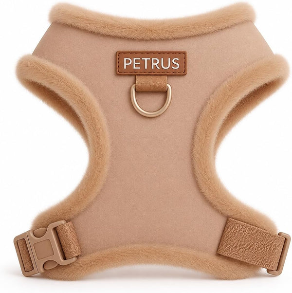 Premium No-Pull Dog Harness Soft Neoprene & Breathable Mesh Vest with Front & Back Clip D-Rings Adjustable Lightweight Walking Harness for Puppies, Small & Medium Dogs (Bronze Brown Gold, M)15