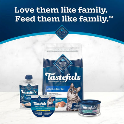 Blue Buffalo Tastefuls Wet Food for Adult Cats, Made with Natural Ingredients, Tuna Entrée, Tender Morsels in Gravy, 3Oz Cans, 4Pack Trial Size9