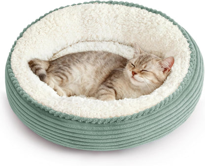 Love'S Cabin round Donut Cat and Dog Cushion Bed, 20In Bed for Cats or Small Dogs, Anti-Slip & Water-Resistant Bottom, Super Soft Durable Fabric Pet Beds, Washable Luxury Cat & Dog Bed Gray20