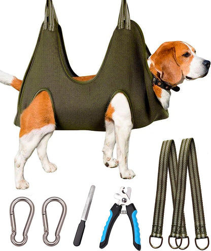 Kkiimatt 10 in 1 Pet Grooming Hammock Harness with Nail Clippers/Trimmer, Nail File, Dog Hammock/Grooming Sling for Nail Trimming/Clipping6