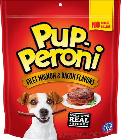 Pup-Peroni Dog Training Treats Made with Real Beef, 8 Bags (5.6 Oz. Each) | Slow Cooked 2.5+ Hours for a Tender Texture & Rich, Meaty Taste. 24% Protein. No Fillers. No Red 40.17
