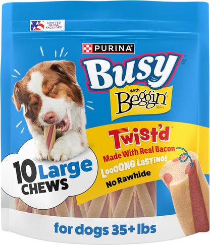 Purina Busy with Beggin' Dog Treats, Twist'D - 10 Count (Pack of 1)1