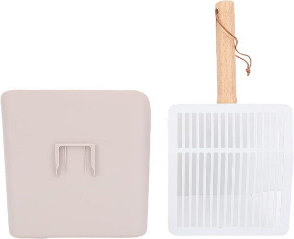 Haofy Cat Litter Scoop Set,Wooden Handle Kitty Litter Scooper with Cleaning Brush and Dustpan for Home Gardening Beach5