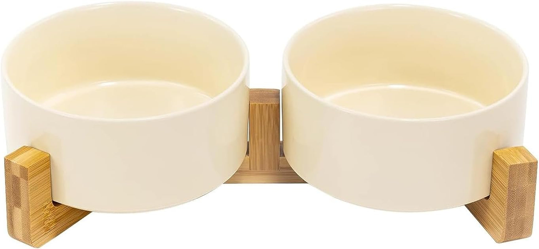 spunkyjunky-ceramic-dog-and-cat-bowl-with-wood-stand-non-slip-matte-glaze-weighted-food-water-set-for-cats-small-dogs-13-5oz