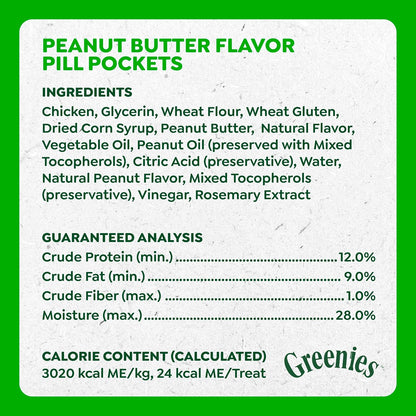 Greenies Pill Pockets Large Size Dog Treats, Peanut Butter, 15.8 Oz | Vet-Recommended, Capsule Size, Low Calorie, Odor Masking, Stress- and Mess-Free Medication Experience5