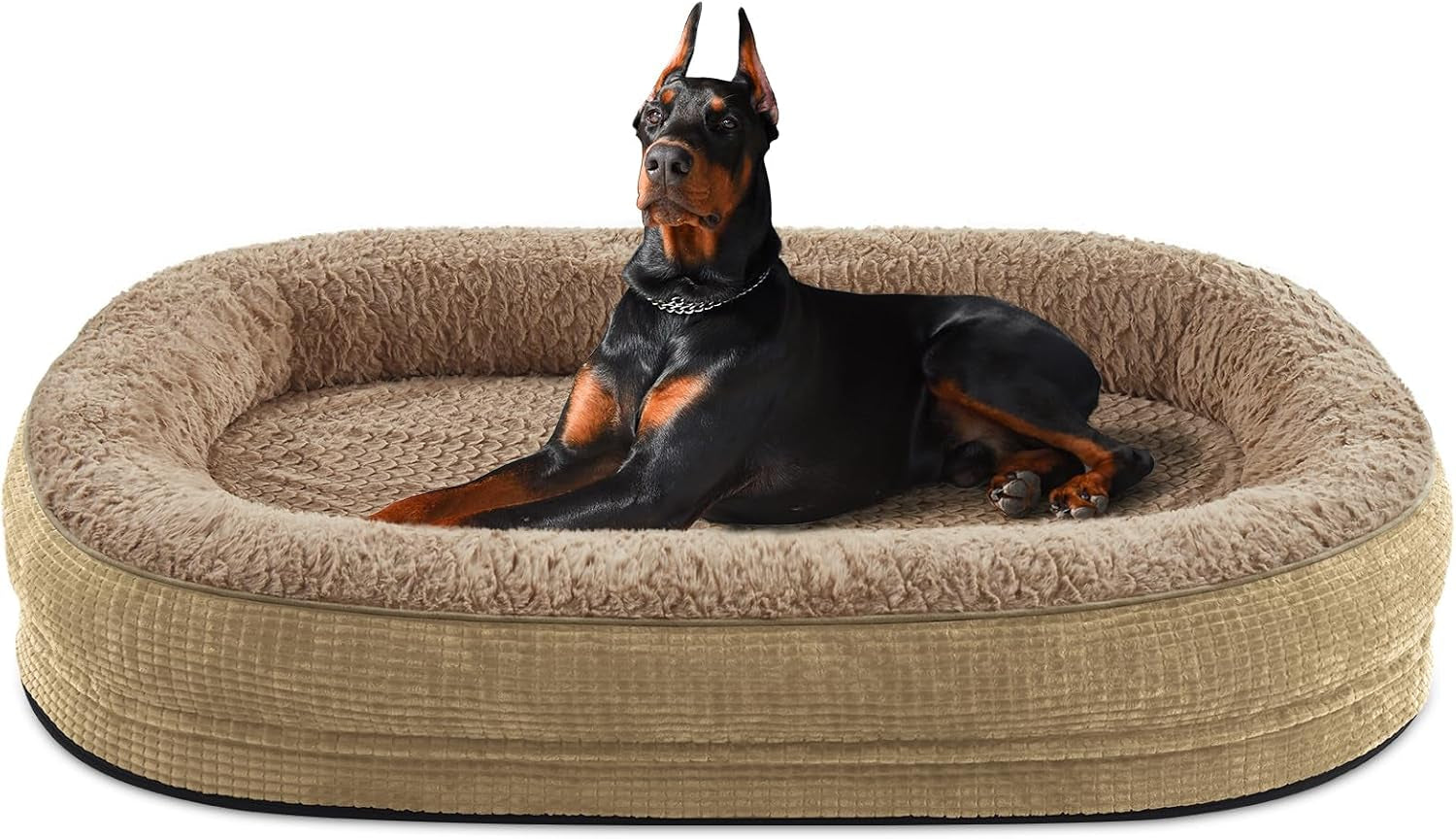 joejoy-orthopedic-dog-beds-large-sized-dog-xl-egg-crate-memory-foam-pet-couch-bed-with-bolster-sides-waterproof-lining-removable-washable-cover-non-slip-bottom-grey
