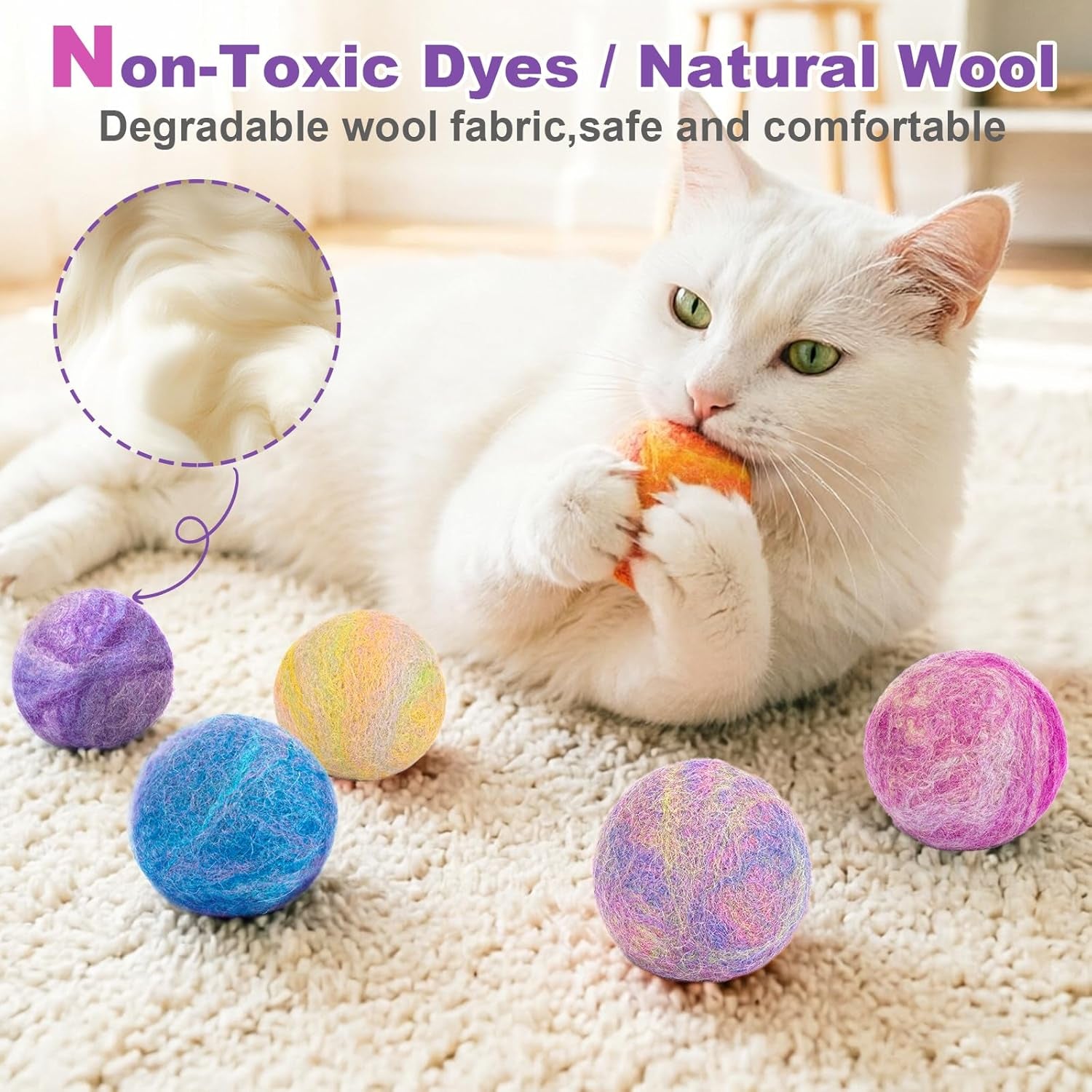 retro-shaw-catnip-balls-with-bell-inside-6-pcs-interactive-catnip-silvervine-cat-toys-durable-wool-balls-for-indoor-cats-kitten-teething-toys-natural-catnip-toys-for-bored-cats