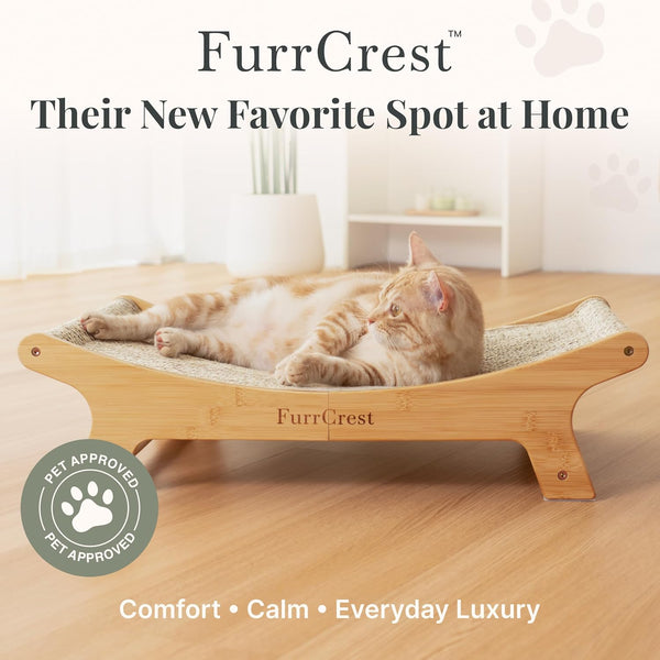 XL Sisal Cat Scratcher Bed with Elevated Hammock for Indoor Cats, Replaceable Natural Sisal Pad, Large Cat Lounge, Anti-Slip No-Wobble Bamboo Frame, Olive Green9