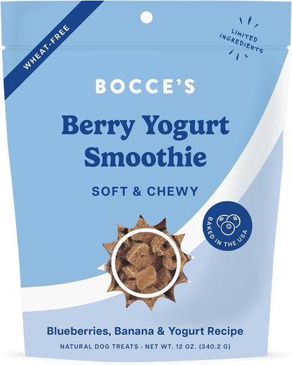 Bocce'S Bakery Berry Yogurt Smoothie Flavor Soft & Chewy Dog Treats, 6 Oz13