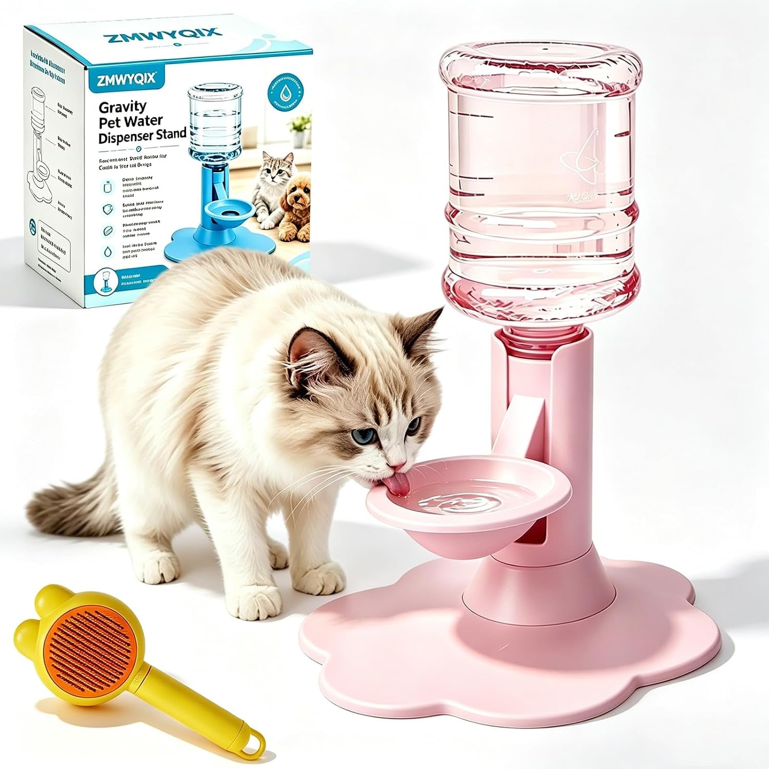 gravity-cat-water-dispenser-stand-spill-proof-gravity-self-refilling-cat-dog-water-bowl-anti-tip-cat-water-bowl-with-suction-base-keeps-water-clean-and-fresh-for-messy-pets-blue