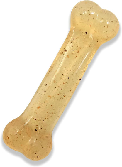 Nylabone Original Bone Flexi Chew Toy for Dogs, Flexible Dog Toys for Moderate Chewers, Chicken Flavor, Small, 1 Count | Dog Toys for Small Dogs up to 25 Lbs, Flexible Material, Gentle on Teeth, Freezable, Bouncy, Great for Seniors1