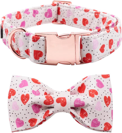 Lionet Paws Boy Dog Collar with Bowtie, Comfortable Adjustable Cute Navy Blue Bow Tie Collar for Male Dogs Gift, Xlarge, Neck 16-26 Inches7