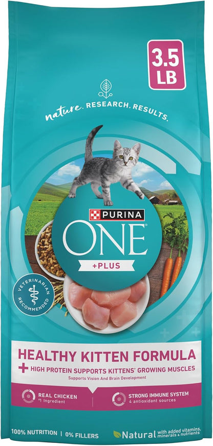 Purina ONE High Protein, Natural Dry Kitten Food, +Plus Healthy Kitten Formula - 7 Lb. Bag12