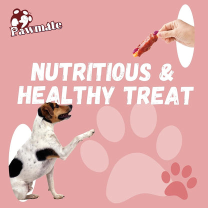 Pawmate Duck Double Purple Sweet Potato Wraps Dog Treats, Healthy Low Fat Dog Jerky High Protein for Training Treats Snacks, Chewy for Small Medium Large Dogs 12-15 Counts8