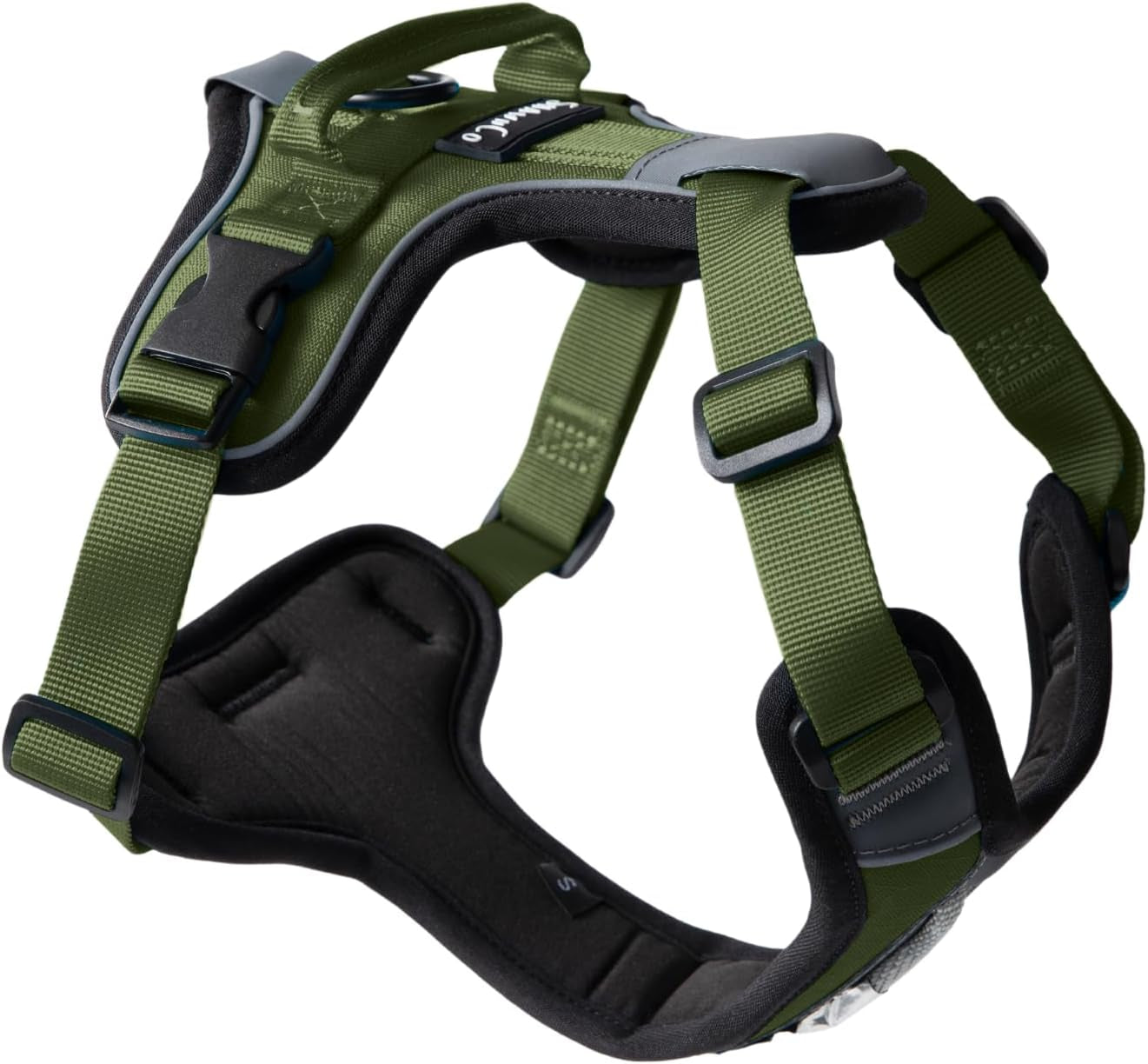 shawnco-basecamp-dog-harness-no-pull-pet-vest-with-3-leash-clips-padded-reflective-lightweight-and-adjustable-harness-with-handle-for-small-medium-and-large-dogs-icy-lilac-m