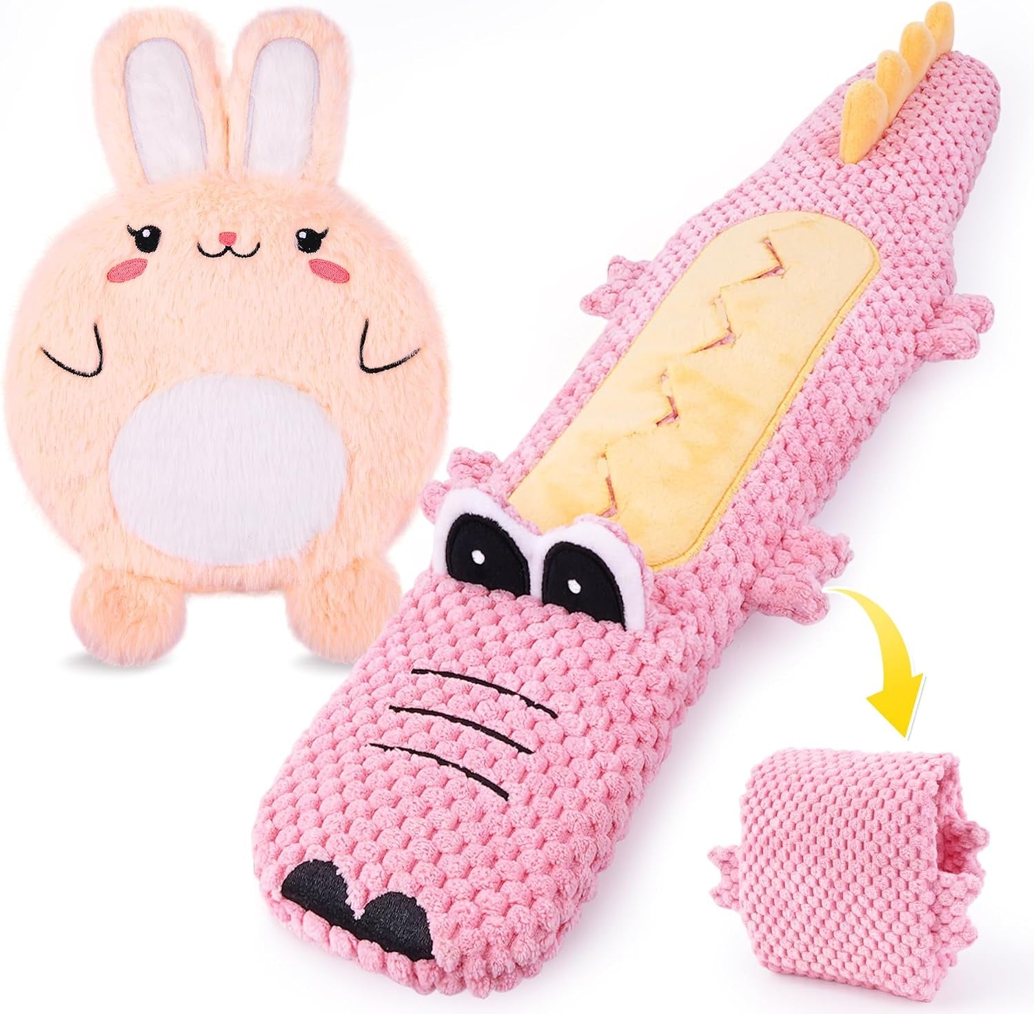 xiugoal-dog-toys-for-aggressive-chewers-2-pack-no-stuffing-dog-toys-for-boredom-and-teething-squeaky-chew-toy-for-small-medium-breed-to-keep-them-busy