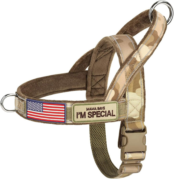 Forestpaw No Pull Dog Harness with Large Handle,Comfortable,L,Brown | Adjustable Fits Chest 26-31",50-80 Lbs,Slip On,Quick Release,Easy Control,Soft Padded,For Medium Large Dogs Walking Training10