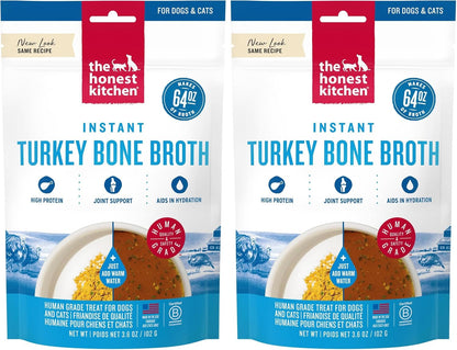 The Honest Kitchen Human Grade Daily Boosts Instant Beef Bone Broth with Turmeric for Dogs 3.6 Ounces11