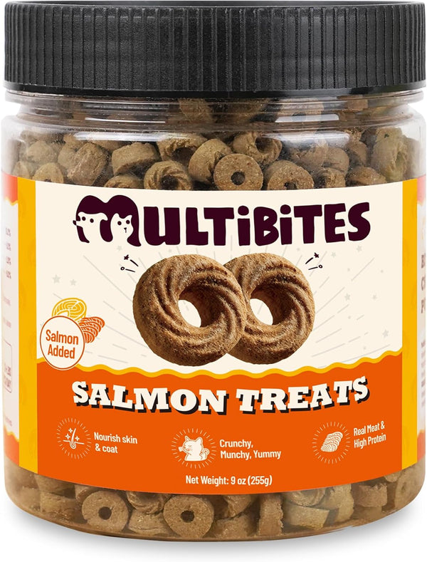 9 Oz Catnip Cat Treats with Vitamins, Teeth Cleaning & Training | All-Natural Chicken, Salmon, Catnip & Barley Grass. Crunchy Cleans Teeth, Freshens Breath. Helps Hairballs & Digestion.9