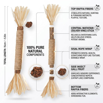 3 Pack Silvervine Cat Chew Sticks - Natural Kitten Toy for Cats3