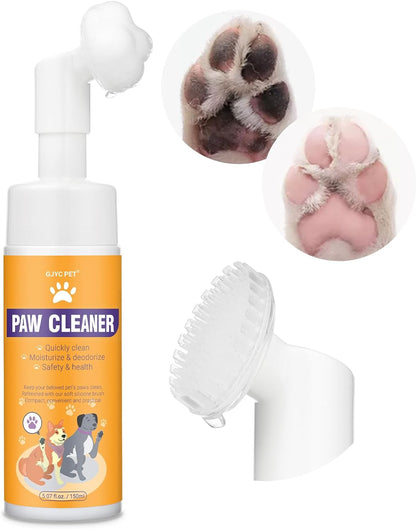 Paw Cleaner for Dogs and Cats,Magic Foam - Clean Paws No-Rinse Foaming Cleanser-Dry Shampoo, Foot Cleaner Brush - with Rose Extract, Odor Control Wash - Good for Puppy1