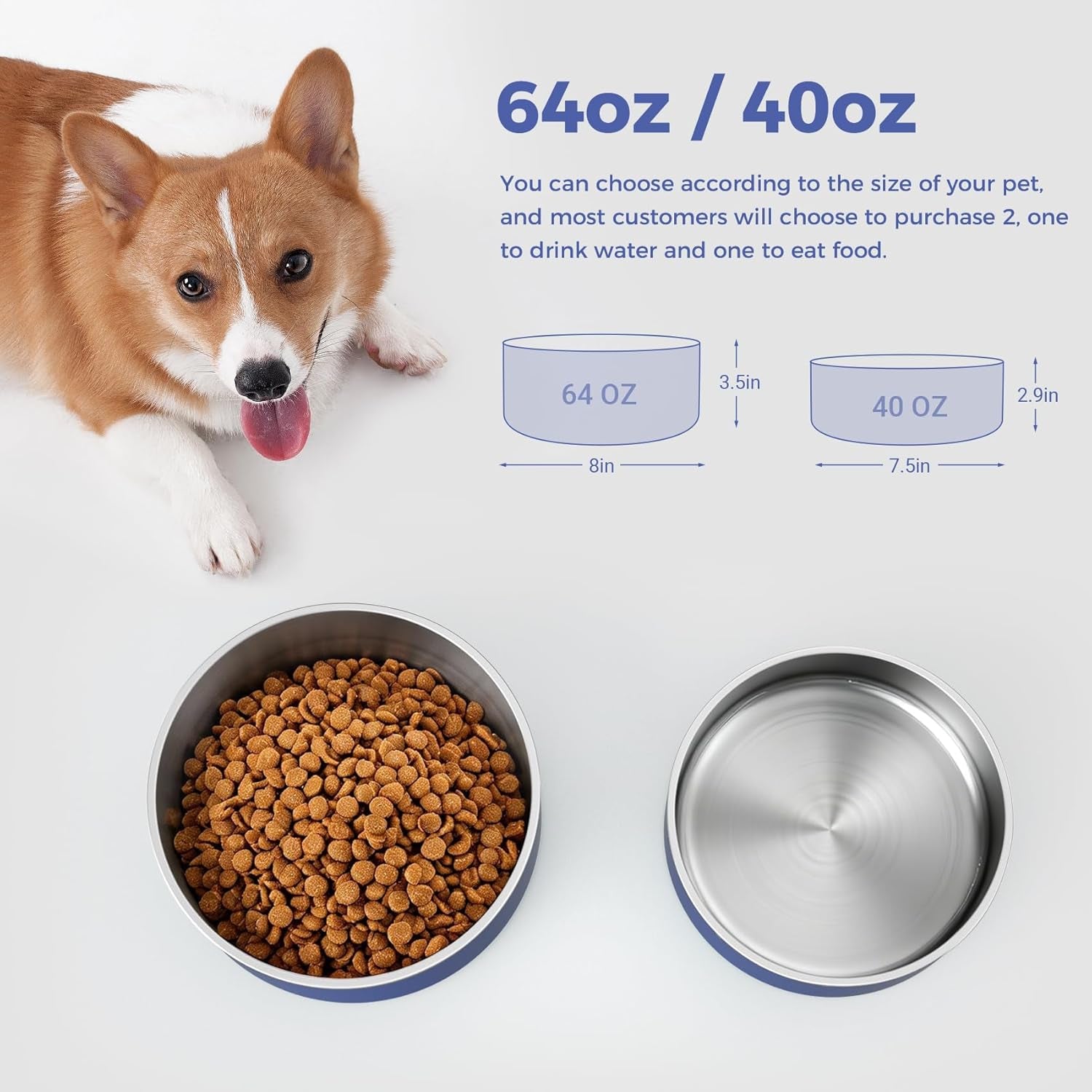 wenbokmin-dog-bowl-stainless-steel-food-and-water-bowl-40oz-blue-non-slip-quiet-bottom-easy-to-clean-dishwasher-safe