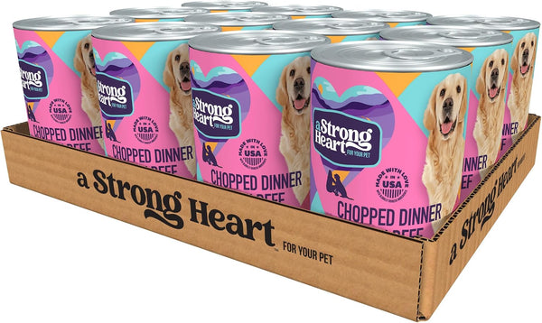 A Strong Heart Wet Dog Food, Cuts in Gravy with Beef — 13.2 Oz Cans (Pack of 12), Complete & Balanced, All Life Stages, Made in USA11