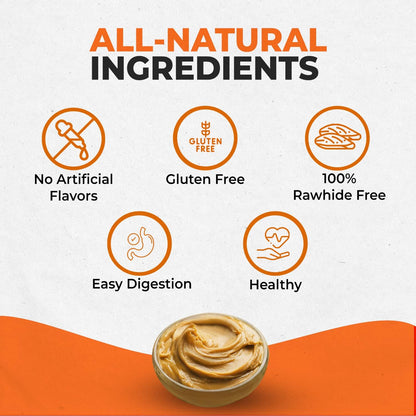 Canine Naturals Rawhide Free Peanut Butter Dog Chews, Sticks, 40 Count | 100% Rawhide Free, Made with Real Peanut Butter, All-Natural, Easily Digestible, 5 in Sticks, Dog Treats, Bulk Value Pack4