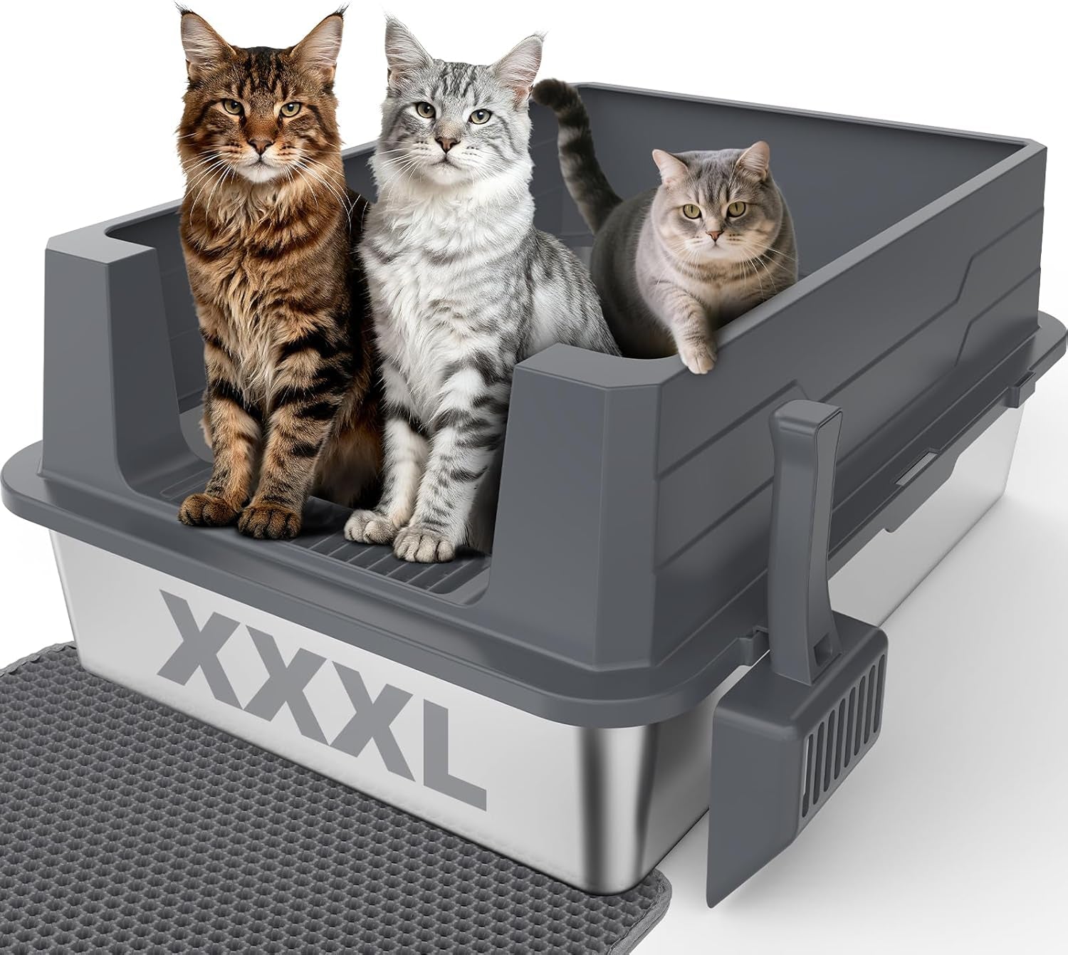 stainless-steel-litter-box-extra-large-litter-boxes-for-big-cats-xlarge-metal-cat-litter-box-with-lid-anti-urine-leakage-xl-box-with-high-sides-easy-clean-non-sticky-scoop-included