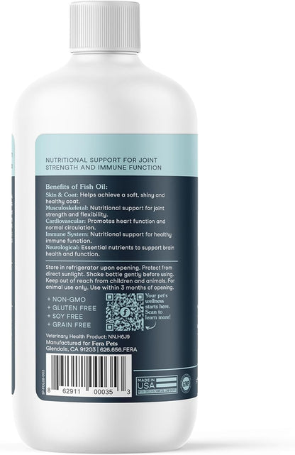 Fera Pets Liquid Fish Oil - Non GMO Omega 3 for Dogs & Cats, 16 Oz | Non-Gmo Omega 3 Fish Oil for Dogs & Cats with Vitamin E That Supports Joint, Heart, Skin & Coat Health9