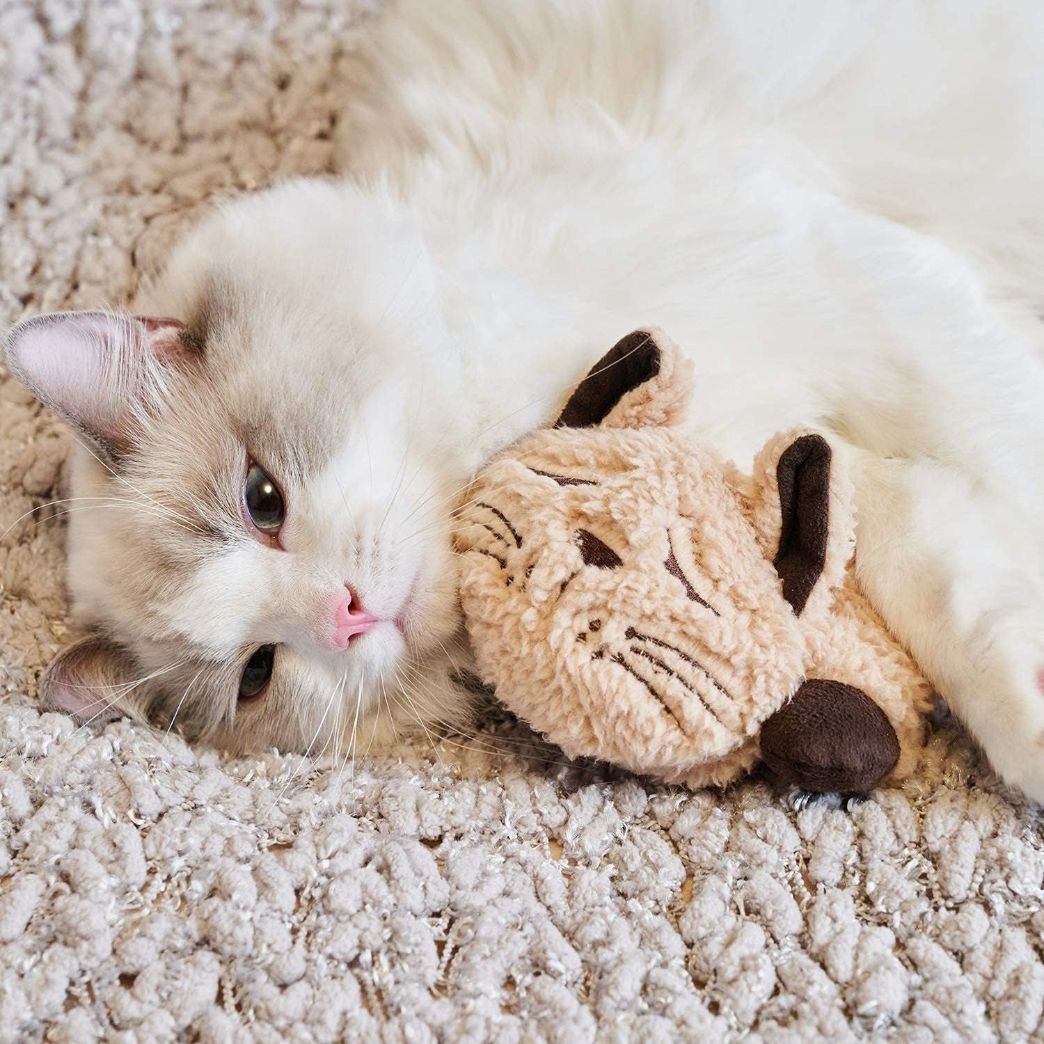 all-for-paws-cat-toys-for-indoor-cats-purring-cat-cat-plush-toy-cat-pillow-anxiety-toys-kitten-toys-pet-toy