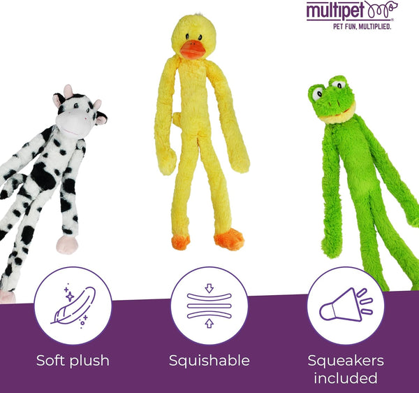 Multipet'S Swingin Slevin XXL Oversized 30-Inch Yellow Duck Plush Dog Toy3
