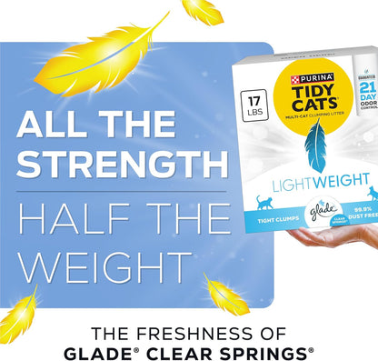 Purina Tidy Cats Lightweight with Glade Clear Springs Multi-Cat, Clumping, Low Dust, Scented Cat Litter - 17 Lb. Box4