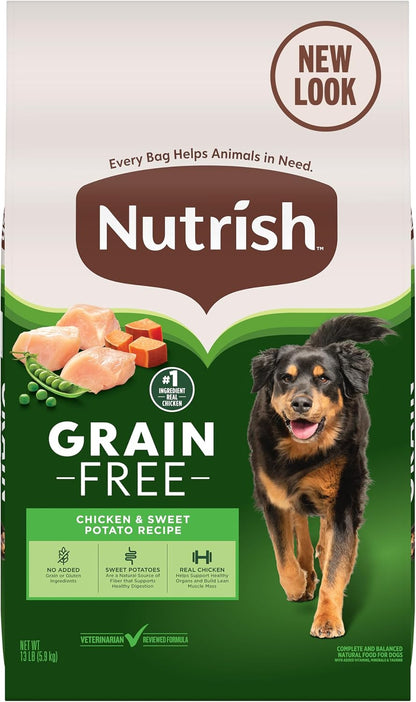 Nutrish Grain Free Chicken Dry Dog Food, 26 Lb. Bag, (Rachael Ray) | Made with Sweet Potatoes to Support a Healthy Digestion, No Added Grain or Gluten Ingredients or Artificial Preservatives13