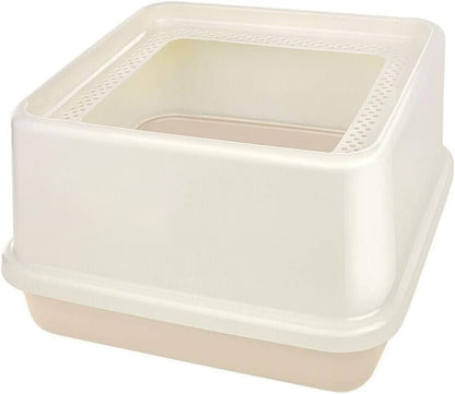 Dog Potty Training Toilet ﻿ Top Entrance Type Cat Litter Pot Semi-Closed Toilet Large Space Capacity Sand Bowl Pet Supplies(Blue)8
